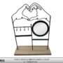 PORTE BIJOUX MIROIR MAINS COEUR