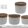 SET 4 CORB. CYLINDRIQUES "WHITE"